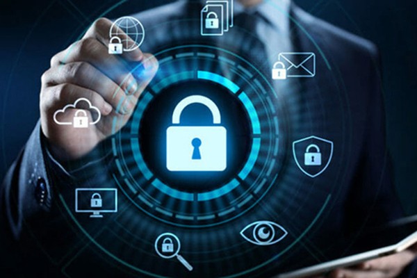 Biểu tượng bảo mật dữ liệu và quyền riêng tư trên 6ff